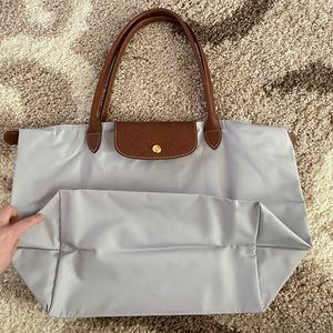 longchamp le pliage light grey